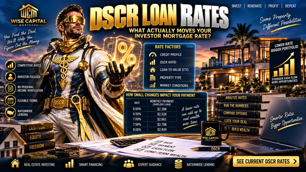 Comparison graphic showing four lender methods for valuing short-term rental income against the same property revenue