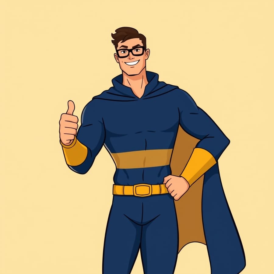 HOMEFRONT, Wise Capital Mortgage's first-time home buyer hero, giving an encouraging thumbs-up