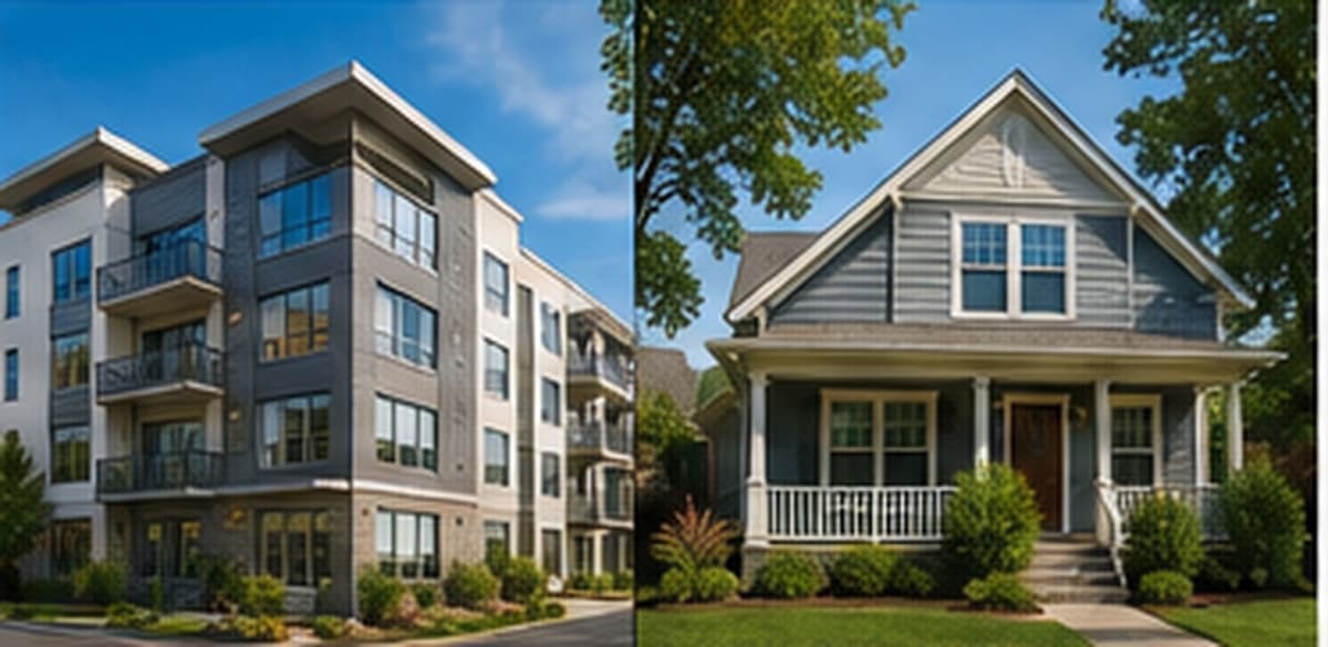 Austin apartments beside a single-family home — rent vs buy in Austin | Wise Capital Mortgage