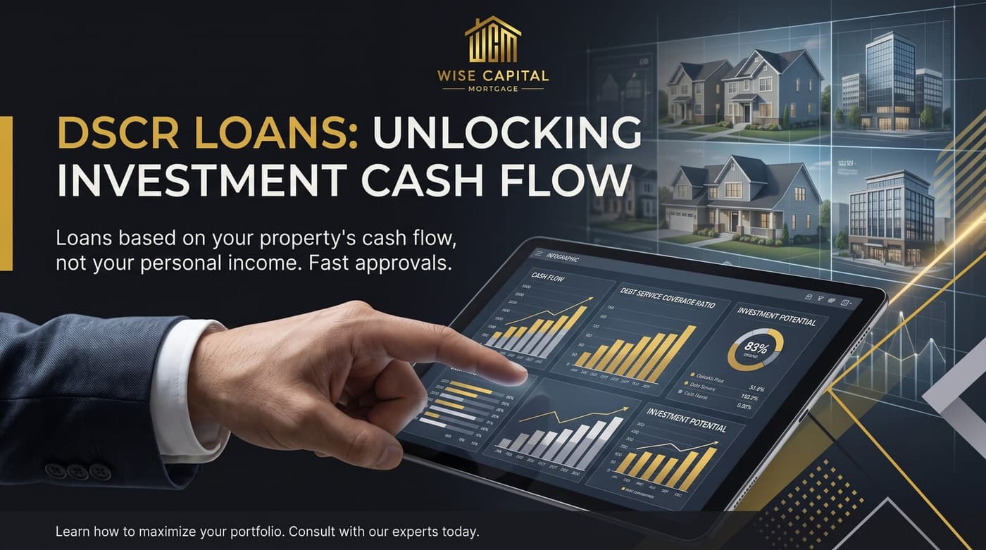 DSCR loans unlocking investment cash flow — rental property financing based on property cash flow, not personal income | Wise Capital Mortgage